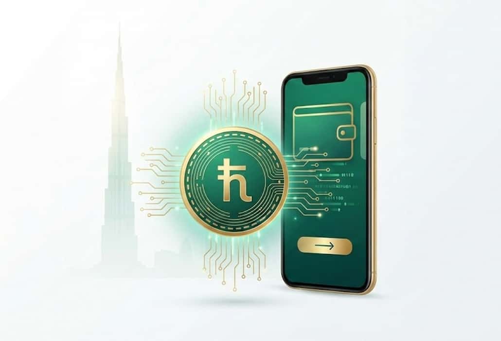 تصویر شاخص CBDC امارات و درهم دیجیتال با کیف پول موبایلی