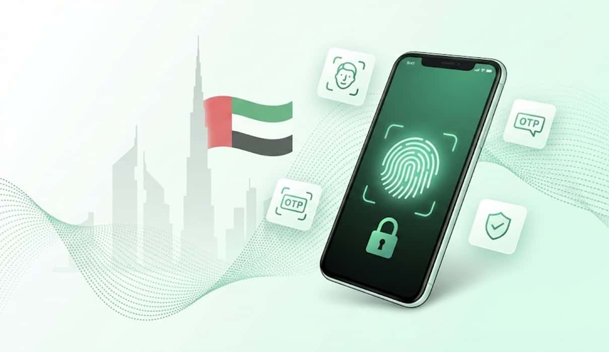 تصویرسازی دیجیتال مدرن و تمیز از مفهوم هویت دیجیتال در امارات