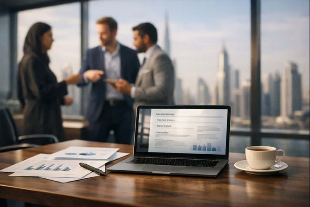 ساختار بیزنس پلن به زبان انگلیسی برای امارات